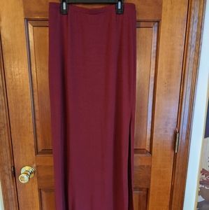 Nordstrom Burgundy Maxi-Skirt with slit